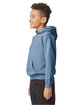 Gildan Youth Softstyle Midweight Fleece Hooded Sweatshirt stone blue ModelSide