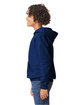 Gildan Youth Softstyle Midweight Fleece Hooded Sweatshirt navy ModelSide