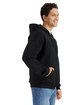 Gildan Unisex Softstyle Fleece Hooded Sweatshirt black ModelSide