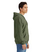 Gildan Unisex Softstyle Fleece Hooded Sweatshirt military green ModelSide