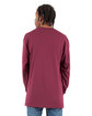 Shaka Wear Adult Active Long-Sleeve T-Shirt burgundy ModelBack
