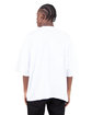 Shaka Wear Adult Garment-Dyed Drop-Shoulder T-Shirt white ModelBack