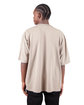 Shaka Wear Adult Garment-Dyed Drop-Shoulder T-Shirt oatmeal ModelBack