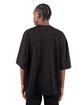 Shaka Wear Adult Garment-Dyed Drop-Shoulder T-Shirt black ModelBack