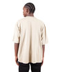 Shaka Wear Adult Garment-Dyed Drop-Shoulder T-Shirt cream ModelBack