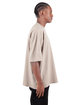 Shaka Wear Adult Garment-Dyed Drop-Shoulder T-Shirt oatmeal ModelSide