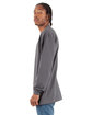 Shaka Wear Adult Max Heavyweight Long-Sleeve T-Shirt dark grey ModelSide
