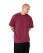 Shaka Wear Adult Max Heavyweight T-Shirt burgundy ModelQrt