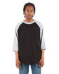 Shaka Wear Adult Three-Quarter Sleeve Raglan T-Shirt  