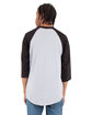 Shaka Wear Adult Three-Quarter Sleeve Raglan T-Shirt heather gry/ blk ModelBack