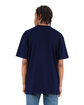 Shaka Wear Drop Ship Adult 6.5 oz., RETRO Heavyweight Short-Sleeve T-Shirt NAVY ModelBack