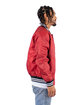 Shaka Wear Men's Varsity Bomber Jacket red ModelSide
