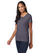 Hanes Ladies' Perfect-T T-Shirt charcoal heather ModelQrt