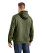 Berne Men's Heritage Zippered Pocket Hooded Pullover Sweatshirt cedar green ModelBack