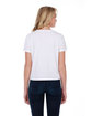StarTee Ladies' Cotton Tie Front T-Shirt white ModelBack