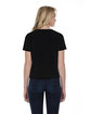 StarTee Ladies' Cotton Tie Front T-Shirt BLACK ModelBack