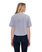 StarTee Ladies' Crop Boyfriend T-Shirt heather grey ModelBack