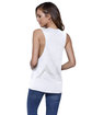 StarTee Ladies' Cotton Muscle T-Shirt WHITE ModelBack