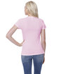 StarTee Ladies' Cotton Crew Neck T-shirt pink ModelBack