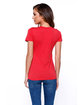 StarTee Ladies' Cotton Crew Neck T-shirt red ModelBack