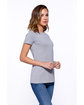 StarTee Ladies' Cotton Crew Neck T-shirt heather grey ModelSide