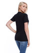 StarTee Ladies' Cotton Crew Neck T-shirt black ModelSide