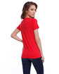 StarTee Ladies' Cotton Crew Neck T-shirt red ModelSide