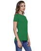 StarTee Ladies' Cotton Crew Neck T-shirt kelly green ModelSide