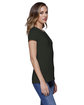 StarTee Ladies' Cotton Crew Neck T-shirt dark olive ModelSide