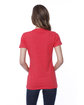 StarTee Ladies' CVC Crew Neck T-shirt red heather ModelBack