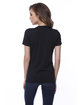 StarTee Ladies' CVC Crew Neck T-shirt black ModelBack