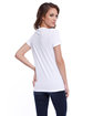 StarTee Ladies' CVC Crew Neck T-shirt white ModelSide