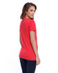 StarTee Ladies' CVC Crew Neck T-shirt red heather ModelSide