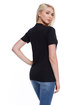 StarTee Ladies' CVC Crew Neck T-shirt black ModelSide