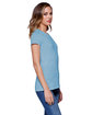 StarTee Ladies' CVC Crew Neck T-shirt lt blue heather ModelSide