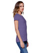 StarTee Ladies' CVC Crew Neck T-shirt purple heather ModelSide