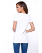 StarTee Ladies' CVC V-Neck T-Shirt white ModelBack
