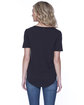 StarTee Ladies' CVC Slit V-Neck T-Shirt  ModelBack