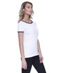 StarTee Ladies' CVC Ringer T-Shirt  ModelSide