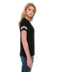 StarTee Ladies' CVC Striped Varsity T-Shirt  ModelSide