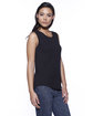 StarTee Ladies' CVC Sleeveless T-shirt black ModelSide