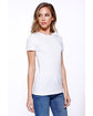 StarTee Ladies' Triblend Crew Neck T-Shirt heather white ModelSide