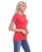 StarTee Ladies' Triblend Crew Neck T-Shirt vintage red ModelSide
