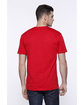 StarTee Men's Cotton Crew Neck T-Shirt red ModelBack