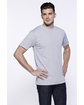 StarTee Men's Cotton Crew Neck T-Shirt heather grey ModelSide