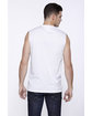 StarTee Men's Cotton Muscle T-Shirt WHITE ModelBack