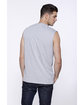 StarTee Men's Cotton Muscle T-Shirt HEATHER GREY ModelBack