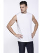 StarTee Men's Cotton Muscle T-Shirt WHITE ModelSide