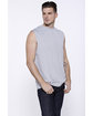 StarTee Men's Cotton Muscle T-Shirt HEATHER GREY ModelSide
