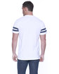 StarTee Men's CVC Stripe Varsity T-Shirt white/ navy hthr ModelBack